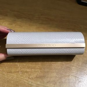 Jimmy choo snakeskin glasses case with cloth
